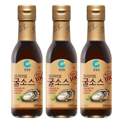 청정원 프리미엄 굴 소스, 260g, 3개