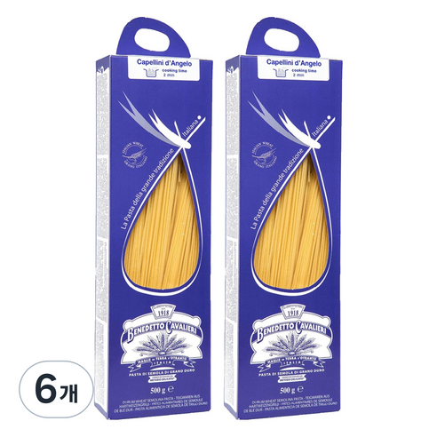 베네데토 까발리에리 파스타 카펠리니 단젤로, 500g, 6개
