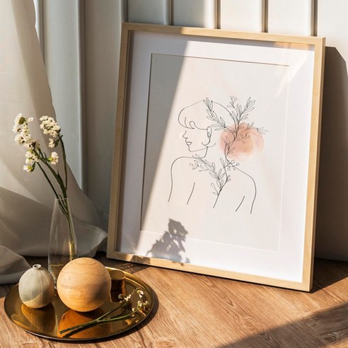 리드오프 알루미늄 액자 프레임, 월넛, 1개