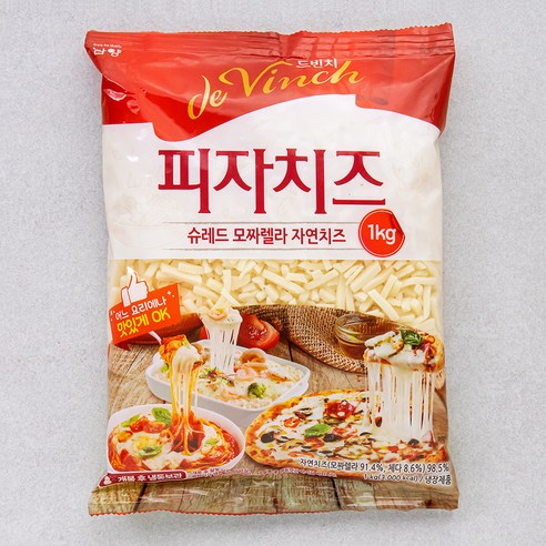 물놀이튜브 드빈치 모짜렐라 피자치즈, 1kg, 1개  Best 5