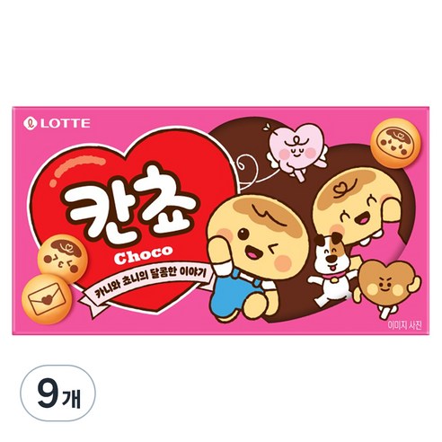 롯데웰푸드 칸쵸 초코맛, 54g, 9개