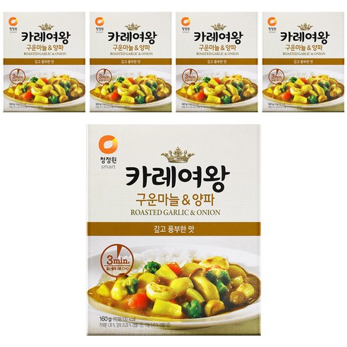 청정원 카레여왕 구운마늘양파, 160g, 5개
