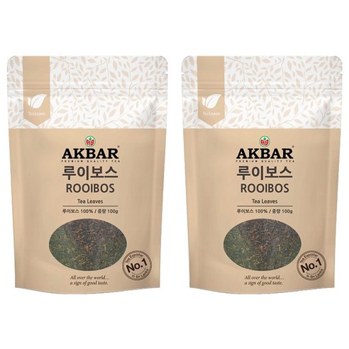 아크바 루이보스 허브티 잎차, 100g, 1개입, 2개