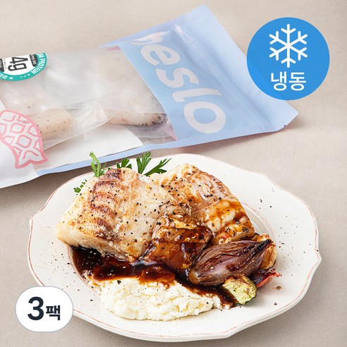 해슬로 벌크업 블랙페퍼 대구살 (냉동), 200g, 3팩
