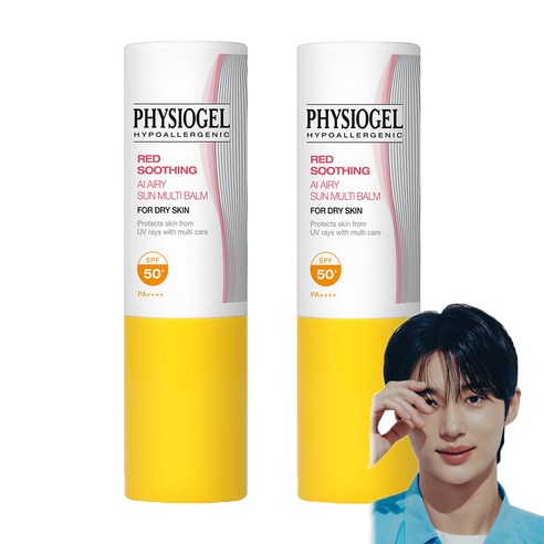 피지오겔 레드 수딩 AI 에어리 썬 멀티밤 SPF50+ PA++++, 7g, 2개
