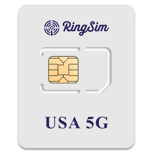 링심 미국 5G 유심칩, 1개, 15일, 매일 2GB 소진시 저속 무제한