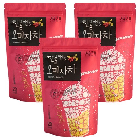 쌍계명차 파우치 찬물앤 오미자차 티백, 2g, 20개입, 3개