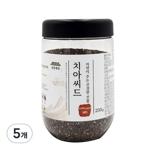 건강곡간 치아씨드 통, 250g, 5개