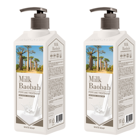 밀크바오밥 퍼퓸 화이트솝 헤어트리트먼트, 500ml, 2개