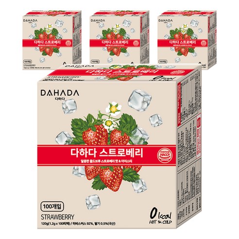 다하다 스트로베리, 1.2g, 100개입, 4개