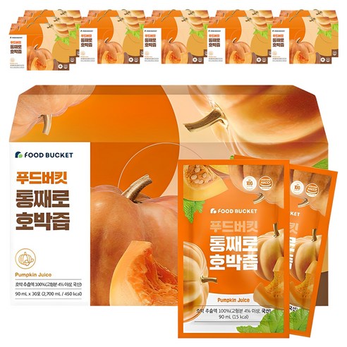 푸드버킷 통째로 호박즙, 2.7L, 12박스
