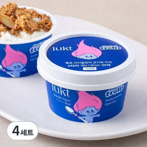 룩트 아이슬란딕 요거트 띠크 100g + 허니스틱 15g + 그래놀라 클러스터 25g, 140g, 4세트
