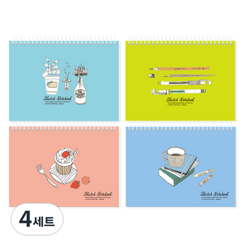 미소로 3500 스케치 노트 2267 4종 세트, A5, 60매, 4세트