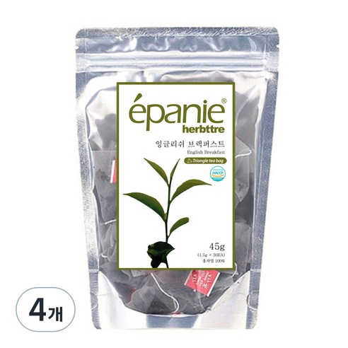 에빠니 잉글리쉬 블랙퍼스트 삼각망 티백, 1.5g, 30개입, 4개