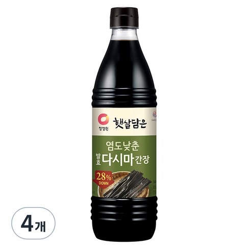 햇살담은 염도낮춘 발효 다시마 간장, 840ml, 4개