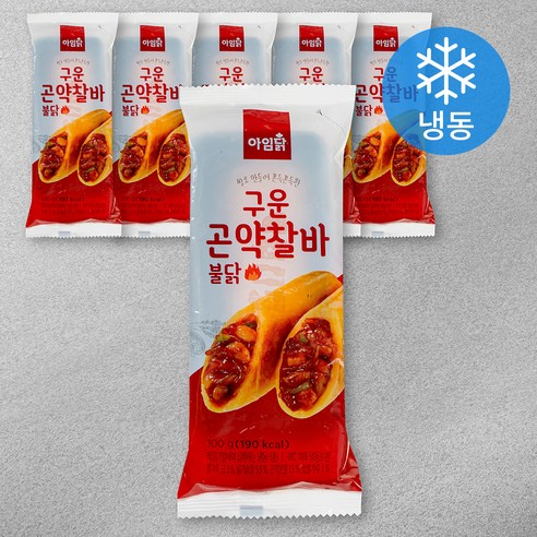 아임닭 구운 곤약찰바 불닭 (냉동), 100g, 6팩