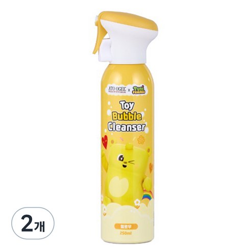 아토오겔 유아용 토이 버블 클렌저 옐로우 레몬향, 250ml, 4개