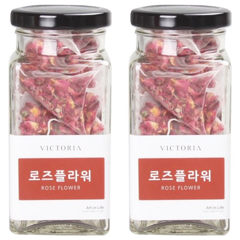 빅토리아 보틀 로즈플라워 차, 1g, 10개입, 2개