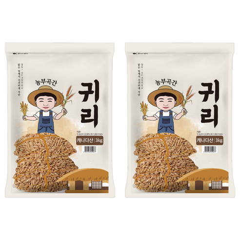 농부곡간 캐나다산 귀리, 3kg, 2개