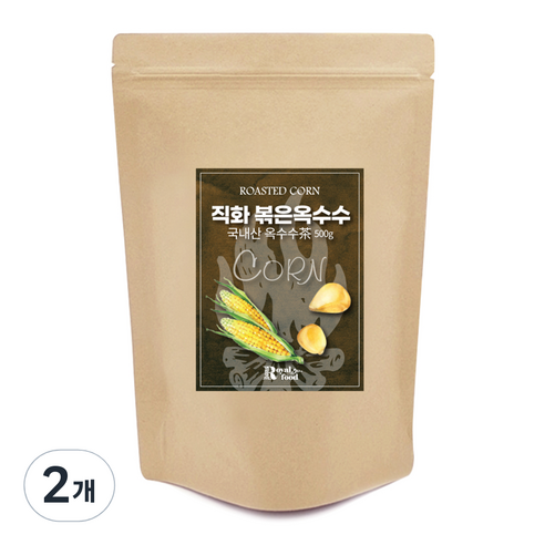 로얄푸드 직화볶음 옥수수차, 500g, 2개, 2개