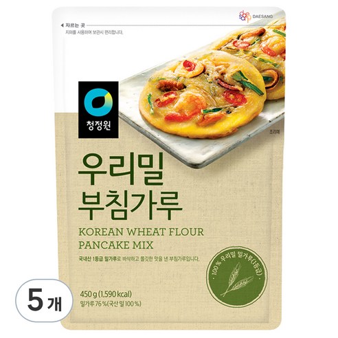 [청정원]우리밀 부침가루, 450g, 5개