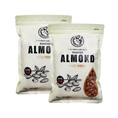 너츠브라더 구운 아몬드, 1kg, 2개