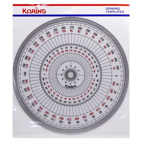 코링 정원 분도기 18cm K-1801, 혼합색상, 1개