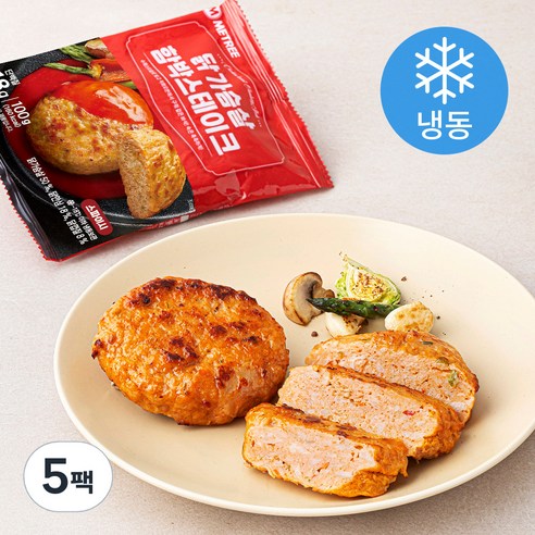 미트리 닭가슴살 함박스테이크 스파이시 (냉동), 100g, 5팩