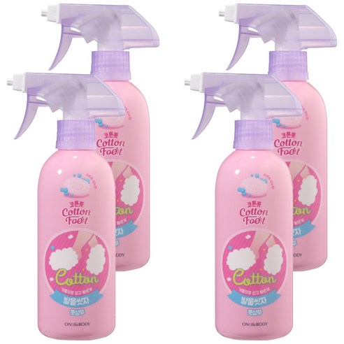 온더바디 코튼풋 발을 씻자 풋샴푸 비누향, 1개입, 4개, 385ml