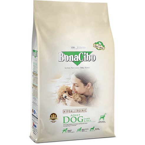 보나시보 어덜트 강아지 작은알갱이 건식사료, 양+쌀, 1.5kg, 1개