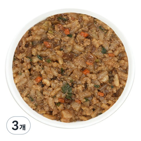 짱죽 돈불고기 야채 짜장밥, 혼합맛(돼지고기 / 밀 / 대두 / 우유 / 소고기 / 닭고기), 160g, 3개