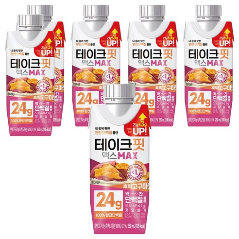 테이크핏 맥스 호박고구마맛 드링크믹스 RTD, 250ml, 6개