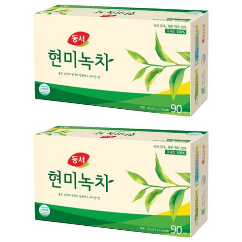 동서 현미녹차, 1.5g, 90개입, 2개