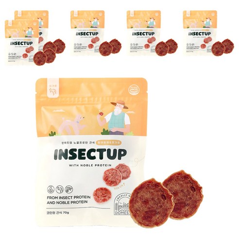 인섹트업 노블프로틴 강아지 져키 간식 70g, 캥거루맛, 6개