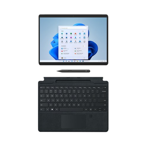 2022 마이크로소프트 Surface Pro8 13 + 타입커버 + 슬림펜 2, 플래티넘(Surface Pro8), 블랙(타입커버, 슬림펜2), 코어i5 11세대, 256GB, 8GB, WIN11 Home, 8PQ-00014(Surface Pro), 8X6-00017(타입커버)