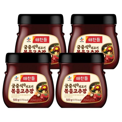 해찬들 궁중식 쇠고기볶음 고추장, 500g, 4개
