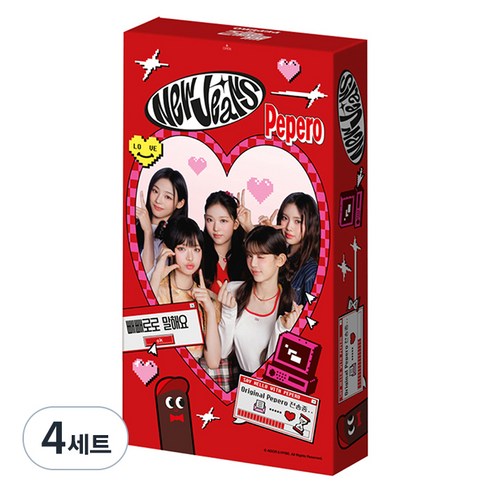 빼빼로 뉴진스 초코 8개입, 54g, 32개