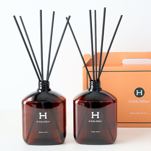 H 켈리 디퓨저 2개 + 리드스틱 10개 선물세트, 라벤더우드, 1세트, 530ml