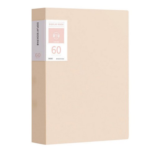 서류정리 A4 클리어파일 60p, 핑크, 1개