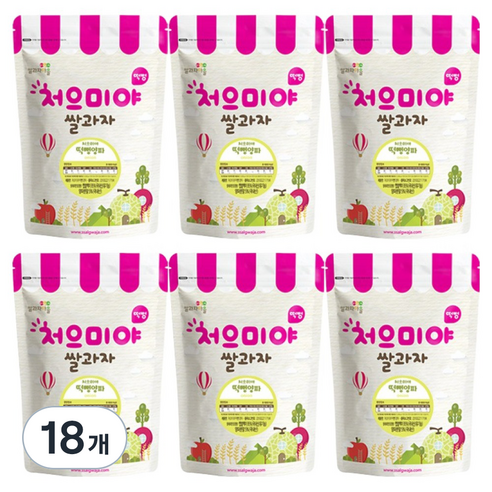 쌀과자마을 처으미야 떡뻥 과자, 양파, 18개, 30g