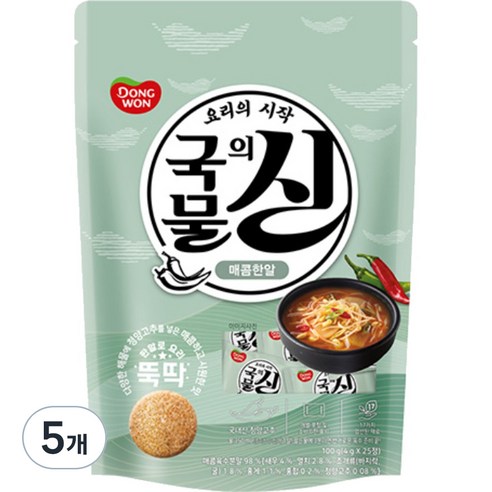 동원 국물의 신 매콤한알, 100g, 5개
