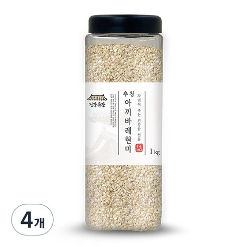 건강곡간 추청 아끼바레 현미, 1kg, 4개