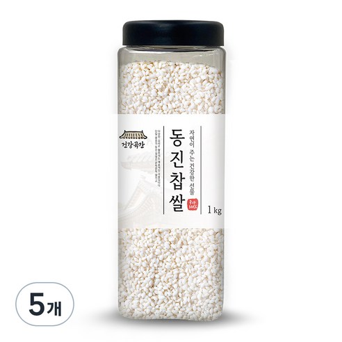 건강곡간 동진 찹쌀, 1kg, 5개