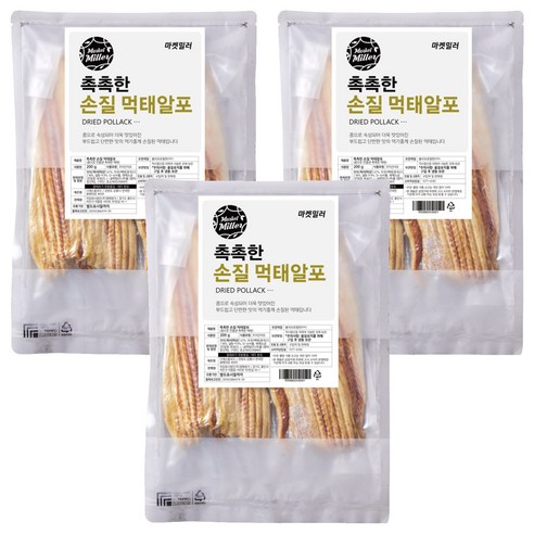 마켓밀러 촉촉한 손질 먹태알포, 200g, 3개