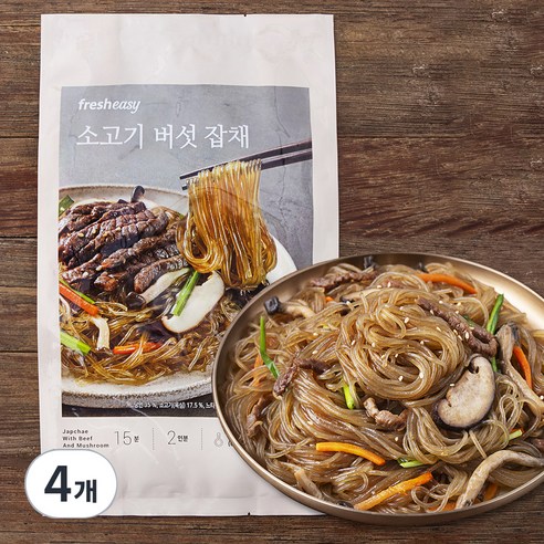 프레시지 소고기버섯잡채 2인분, 285.5g, 4개