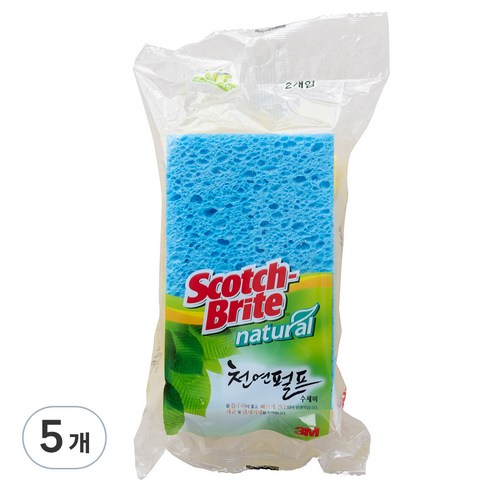 스카치브라이트 셀룰로오스 수세미, 5개, 2개