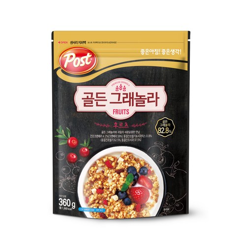포스트 골든그래놀라 후르츠 시리얼, 360g, 4개