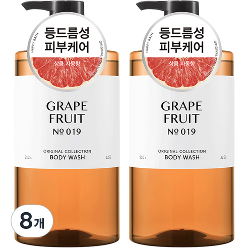 해피바스 오리지널 컬렉션 자몽 바디워시, 8개, 910g