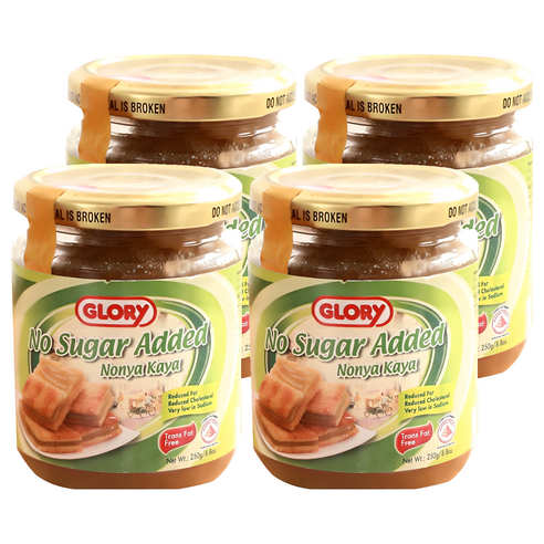 GLORY 싱가포르 카야 잼 노슈가, 250g, 4개