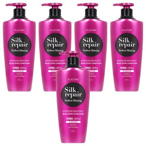 엘라스틴 실크리페어 퍼펙트 샤이닝 골드실크 컨디셔너, 400ml, 5개